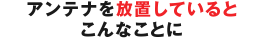アンテナを放置しているとこんなことに